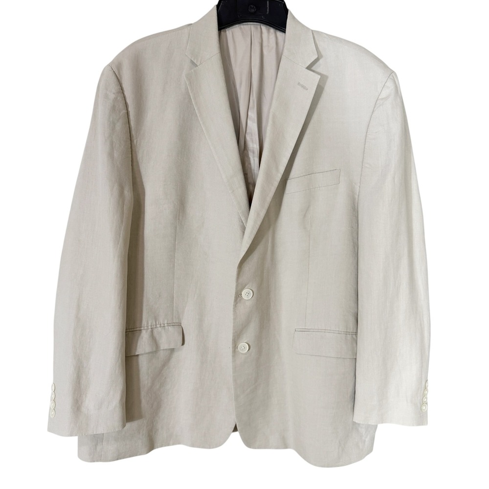 Lauren Ralph Lauren Vintage Mens Linen Two Button Old Money Sport Blazer Size 48